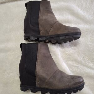 Sorel Women's Joan Of Artic Ankle Boots - Black and Brown Size 7.5